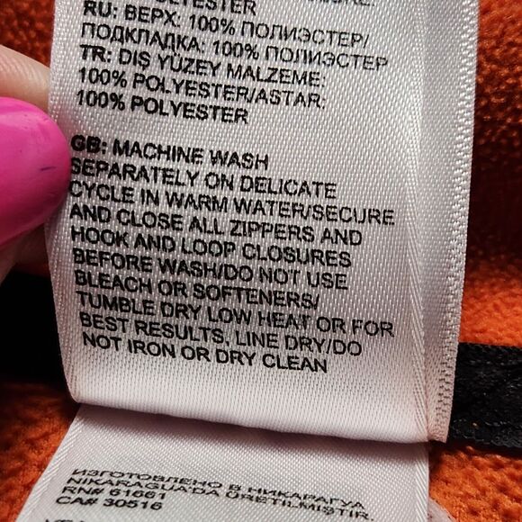 The North Face Menx XL Fleece Sweater Orange Breast Zipper Pocket - Picture 5 of 8